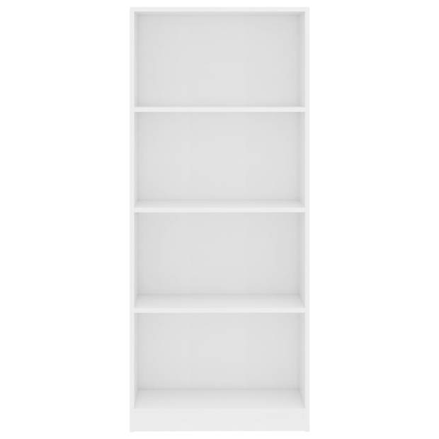 vidaXL Boekenkast met 4 schappen 60x24x142 cm bewerkt hout wit