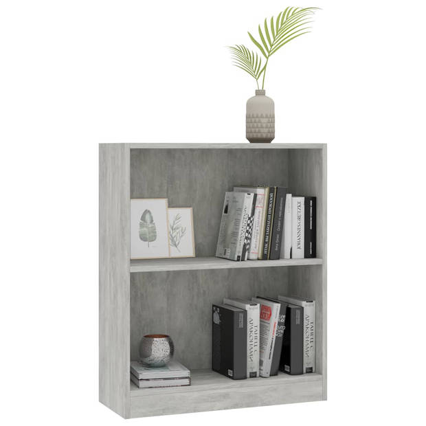 vidaXL Boekenkast 60x24x76 cm bewerkt hout betongrijs