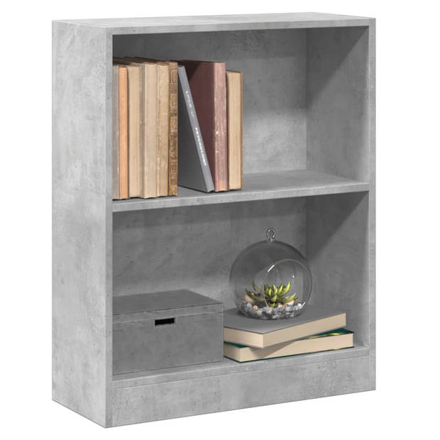 vidaXL Boekenkast 60x24x76 cm bewerkt hout betongrijs