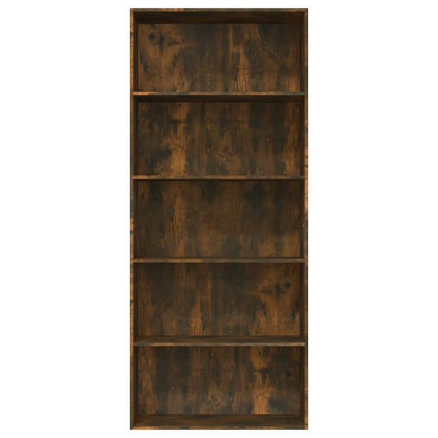 vidaXL Boekenkast 80x30x189 cm bewerkt hout gerookt eikenkleurig