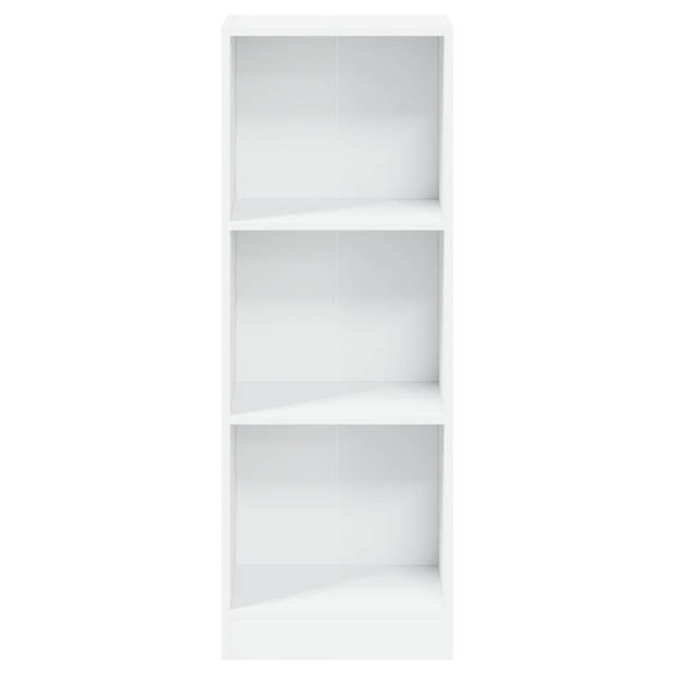 vidaXL Boekenkast met 3 schappen 40x24x109 cm bewerkt hout wit