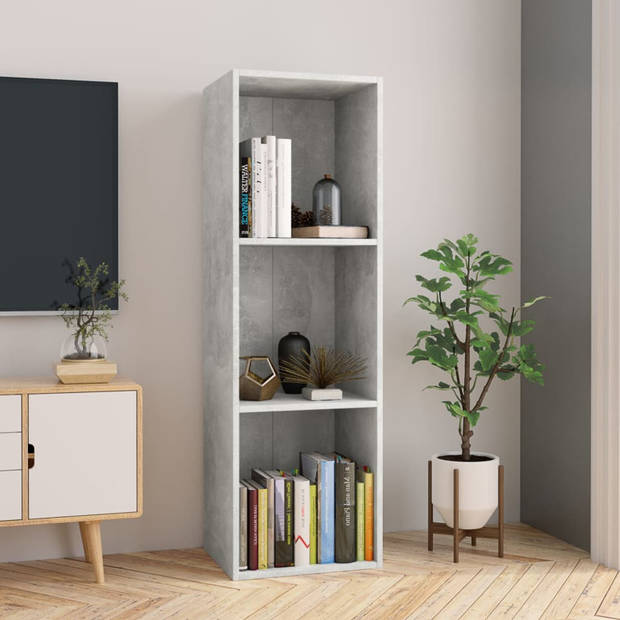 vidaXL Boekenkast/tv-meubel 36x30x114 cm bewerkt hout betongrijs