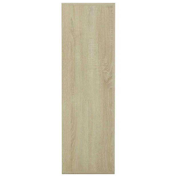 vidaXL Boekenkast 98x29x97,5cm bewerkt hout wit en sonoma eikenkleurig