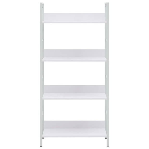 vidaXL Boekenkast met 4 schappen 60x27,6x124,5 cm bewerkt hout wit