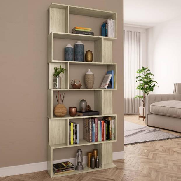 vidaXL Boekenkast / kamerscherm 80x24x192 cm bewerkt hout sonoma eiken