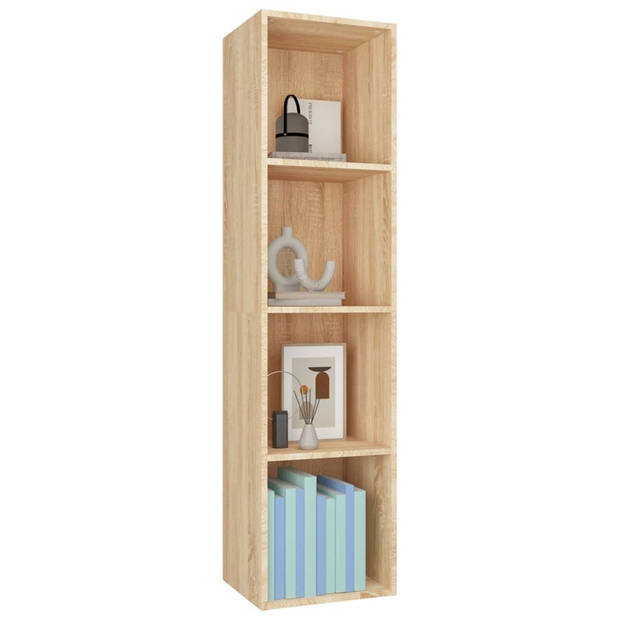 vidaXL Boekenkast/tv-meubel 36x30x143cm bewerkt hout sonoma eikenkleur