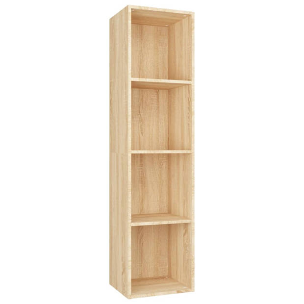 vidaXL Boekenkast/tv-meubel 36x30x143cm bewerkt hout sonoma eikenkleur