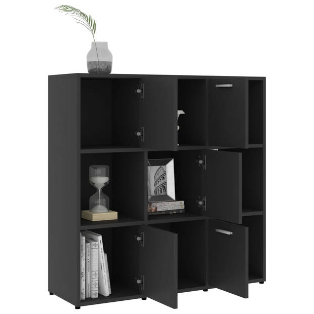 vidaXL Boekenkast 90x30x90 cm bewerkt hout grijs