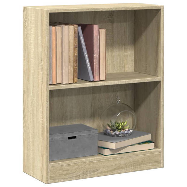 vidaXL Boekenkast 60x24x76 cm bewerkt hout sonoma eikenkleurig