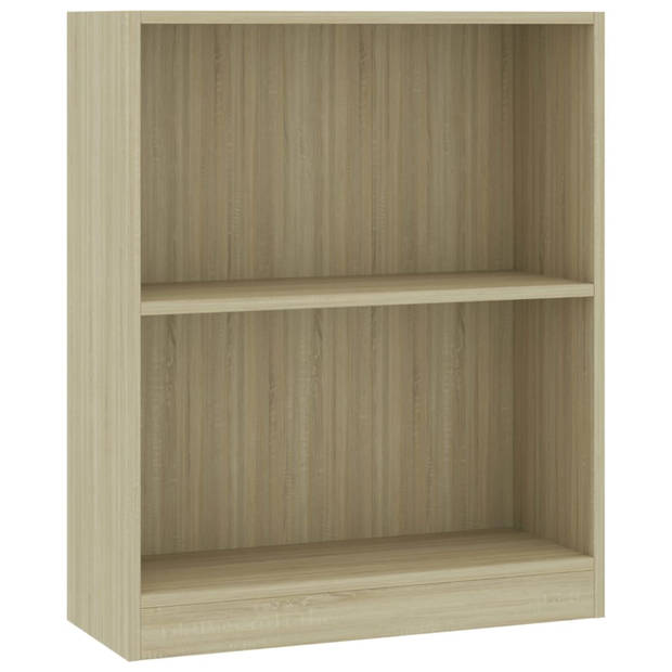 vidaXL Boekenkast 60x24x76 cm bewerkt hout sonoma eikenkleurig