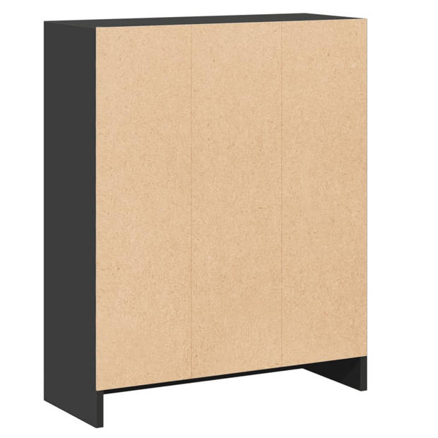 vidaXL Boekenkast 60x24x76 cm bewerkt hout zwart