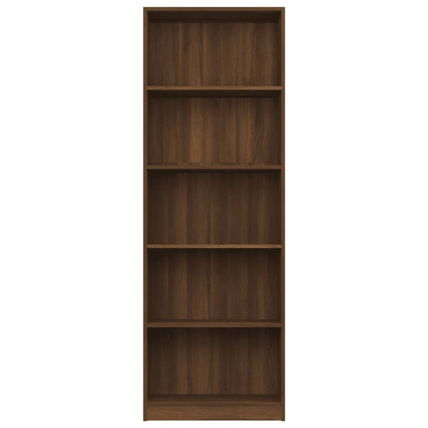 vidaXL Boekenkast 60x24x175 cm bewerkt hout bruin eikenkleur