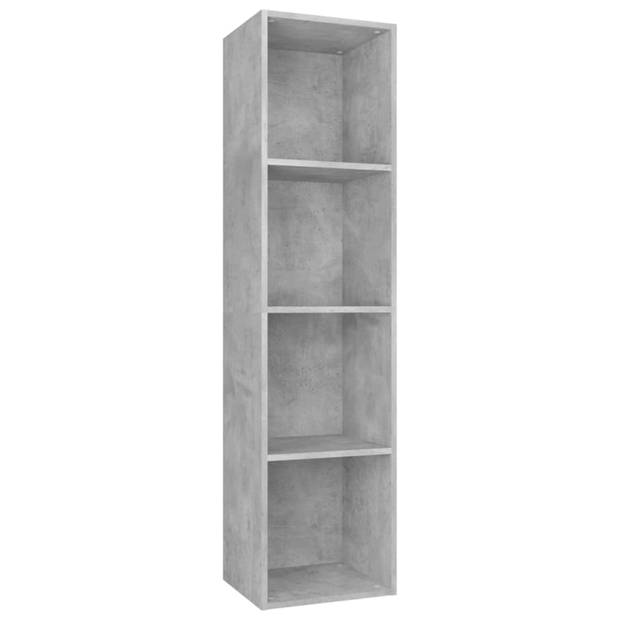 vidaXL Boekenkast/tv-meubel 36x30x143 cm bewerkt hout betongrijs