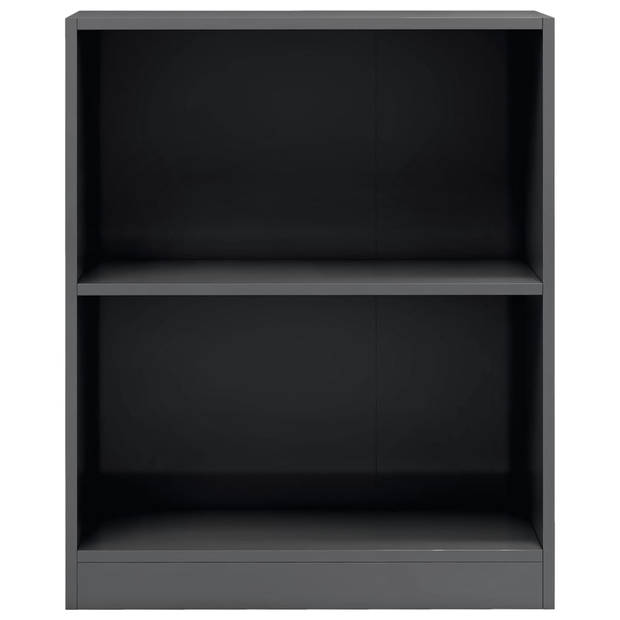 vidaXL Boekenkast 60x24x76 cm bewerkt hout hoogglans grijs