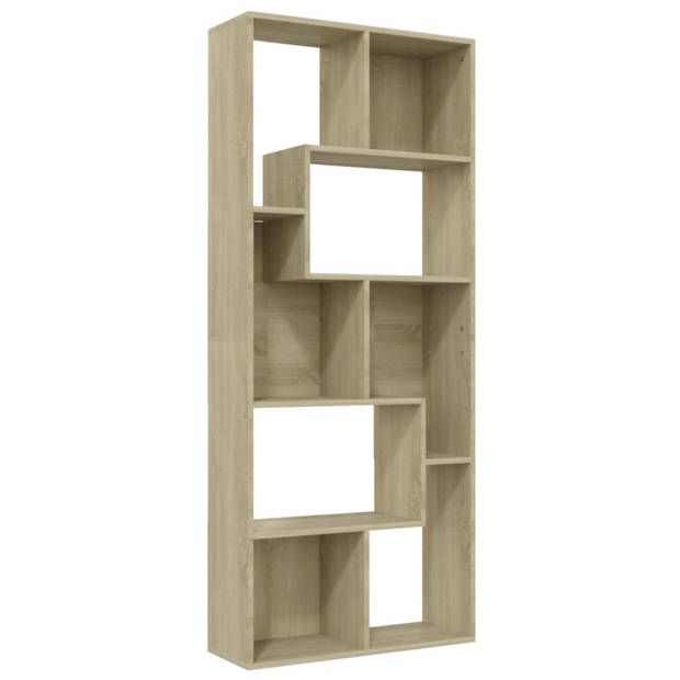 vidaXL Boekenkast 67x24x161 cm bewerkt hout sonoma eikenkleurig