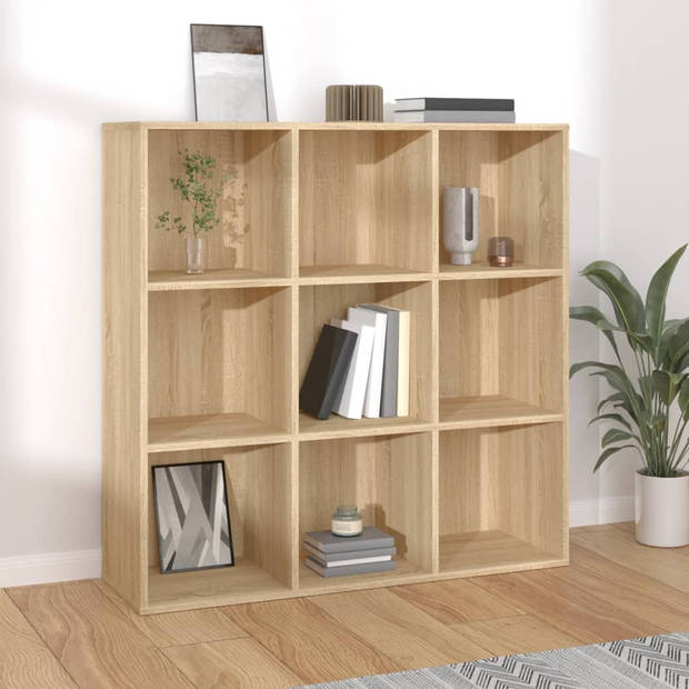 vidaXL Boekenkast 98x29x97,5 cm bewerkt hout sonoma eikenkleurig