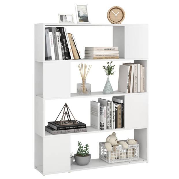 vidaXL Boekenkast/kamerscherm 100x24x124 cm wit