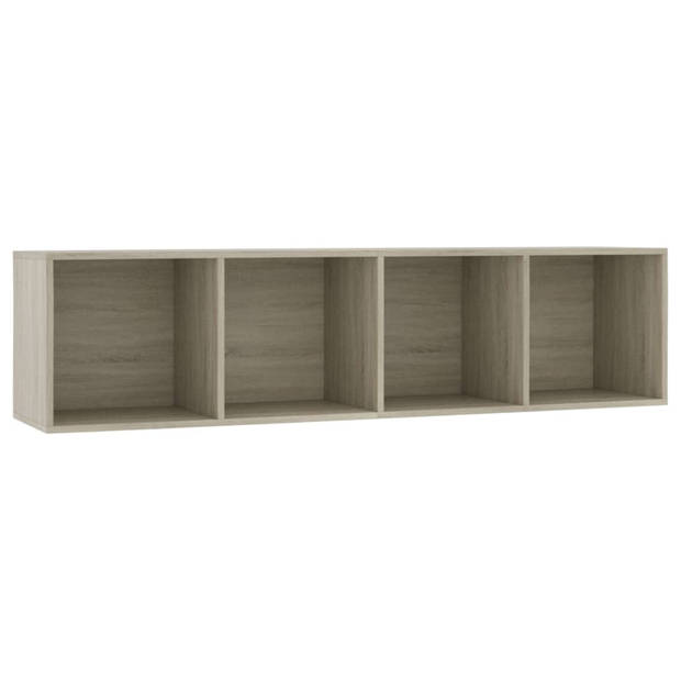 vidaXL Boekenkast/tv-meubel 143x30x36 cm sonoma eikenkleurig