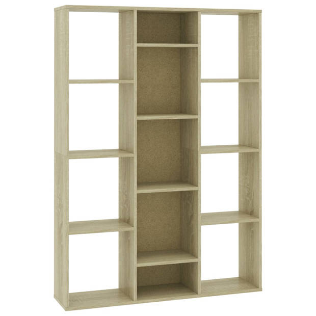 vidaXL Kamerscherm/boekenkast 100x24x140 cm bewerkt hout eikenkleurig