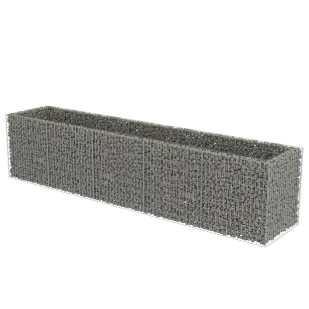 vidaXL Gabion plantenbak verhoogd 450x90x100 cm gegalvaniseerd staal