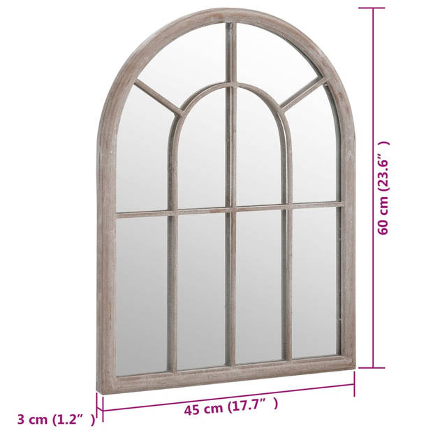 vidaXL Spiegel 60x45 cm ijzer zandkleurig