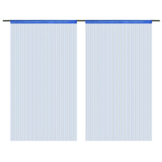 vidaXL Draadgordijnen 140x250 cm blauw 2 st