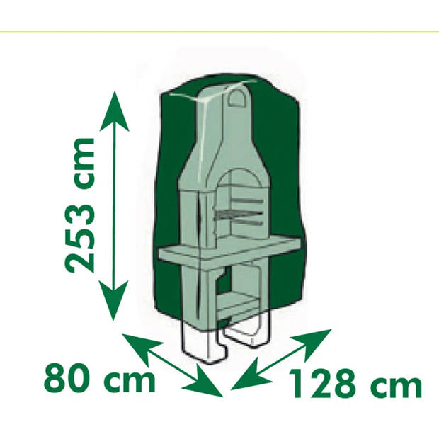 Nature Beschermhoes voor stenen barbecues 253x128x80 cm