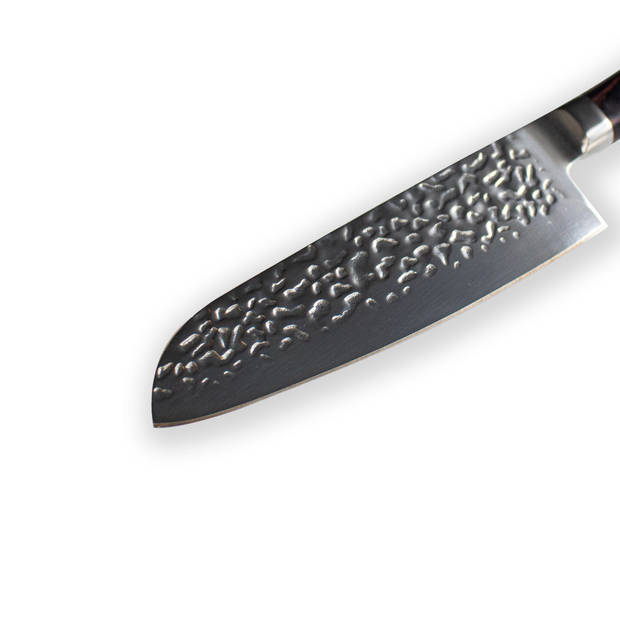 Shinrai Japan - Hammered RVS Santoku mes 13 cm