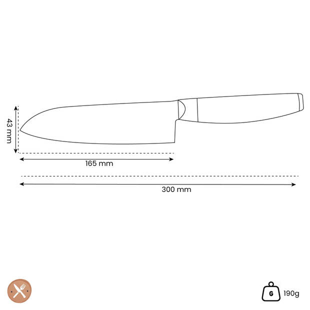 Yaxell - Ketu Santokumes 16,5 cm