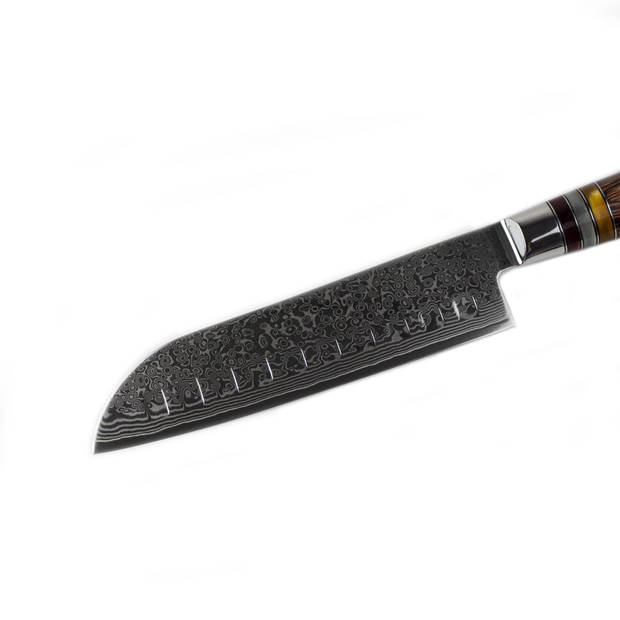 Shinrai Japan - Micarta Jewels Damascus Santoku 18 cm