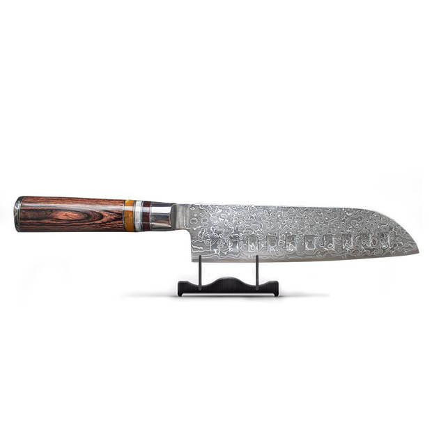 Shinrai Japan - Micarta Jewels Damascus Santoku 18 cm