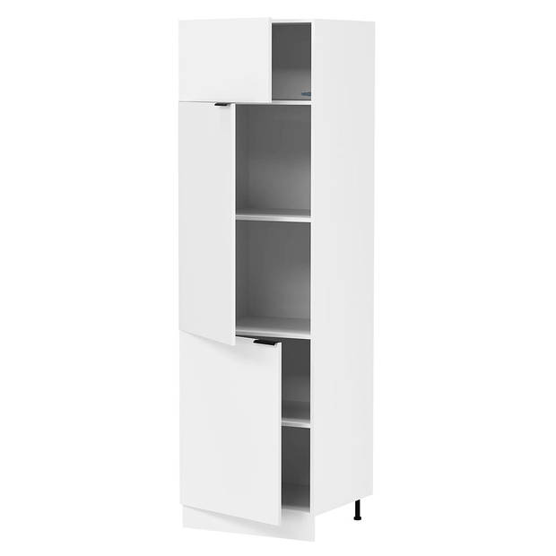 Fasola keuken hoge kast 60 cm 3 deuren wit.