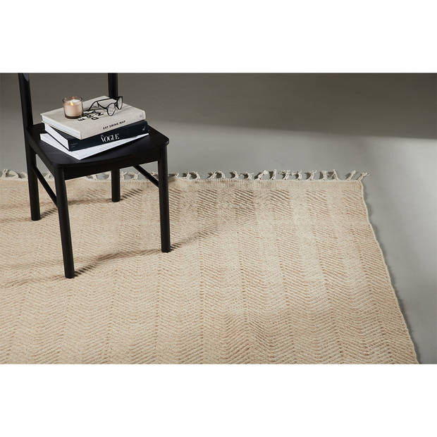 Loke vloerkleed 350x252cm beige.