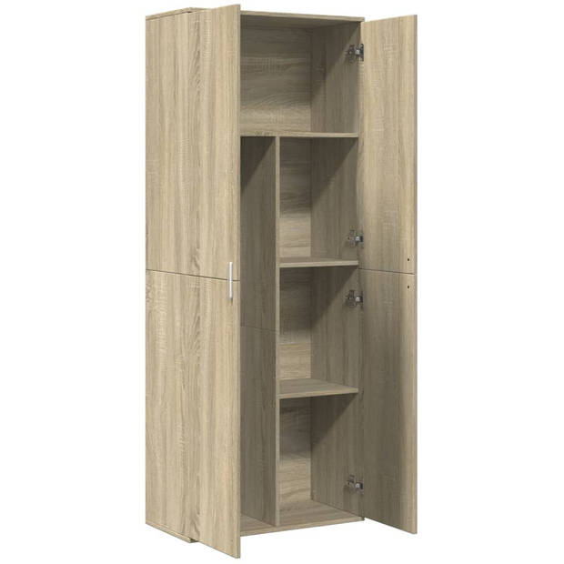 vidaXL Hoge kast 70x35x180 cm bewerkt hout sonoma eikenkleurig