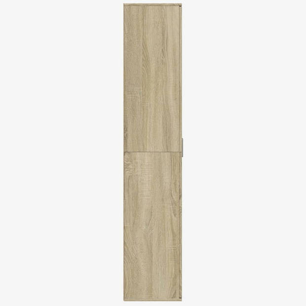 vidaXL Hoge kast 80x35x180 cm bewerkt hout sonoma eikenkleurig