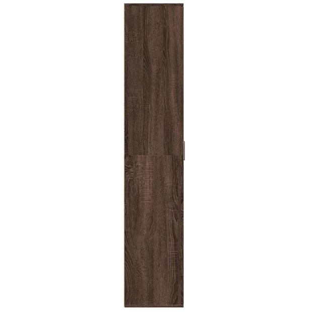 vidaXL Hoge kast 80x35x180 cm bewerkt hout bruin eikenkleurig