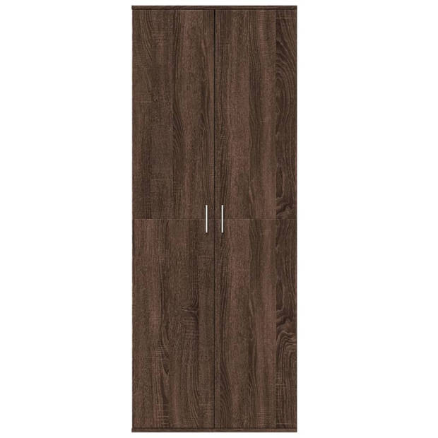 vidaXL Hoge kast 70x35x180 cm bewerkt hout bruin eikenkleurig