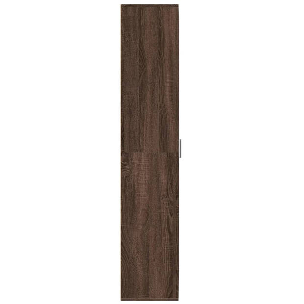 vidaXL Hoge kast 70x35x180 cm bewerkt hout bruin eikenkleurig