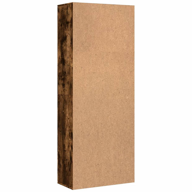vidaXL Hoge kast 70x35x180 cm bewerkt hout gerookt eikenkleurig