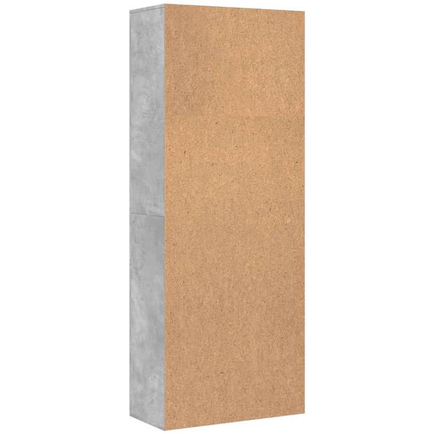 vidaXL Hoge kast 70x35x180 cm bewerkt hout betongrijs
