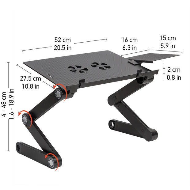 Tatkraft-WonderWorker EINSTEIN - Laptopstandaard, Inklapbaar