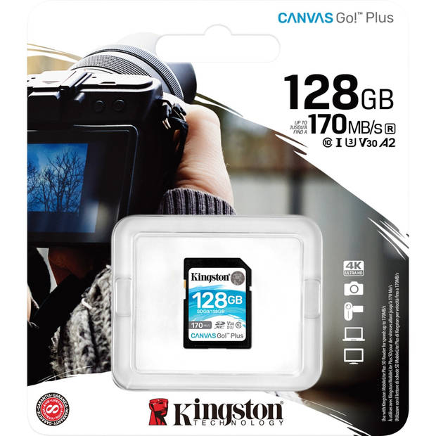 Kingston Kingston Canvas Go! Plus Flash Memory 128 Gb 170mbs Sd Uhsi