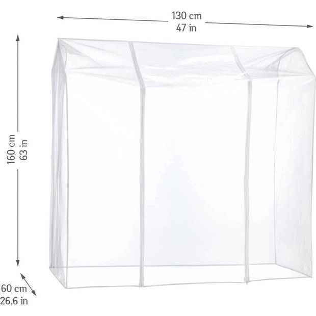 Tatkraft ANWALT beschermhoes voor kledingrek, 130 x 60 x 160cm