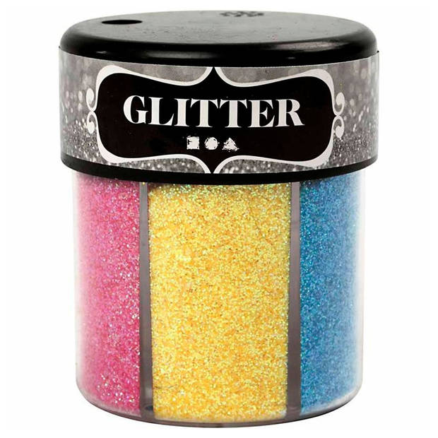 Creativ Company Glitters Kleuren, 6x13gr.