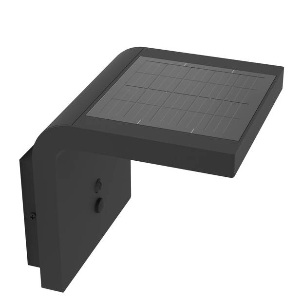 EGLO Spiante Solar Wandlamp Buiten - LED - 14 cm - Zwart/Wit