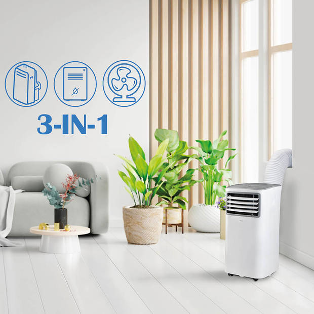 PRIMO PR579AC 3-in-1 Mobiele Airco - Ventilator - Luchtontvochtiger - 7000 BTU - Wit