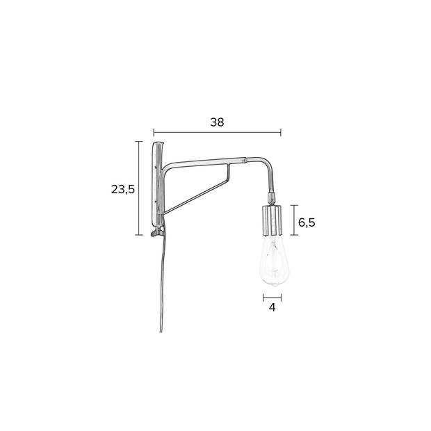 Housecraft Lasse Wandlamp - Zwart