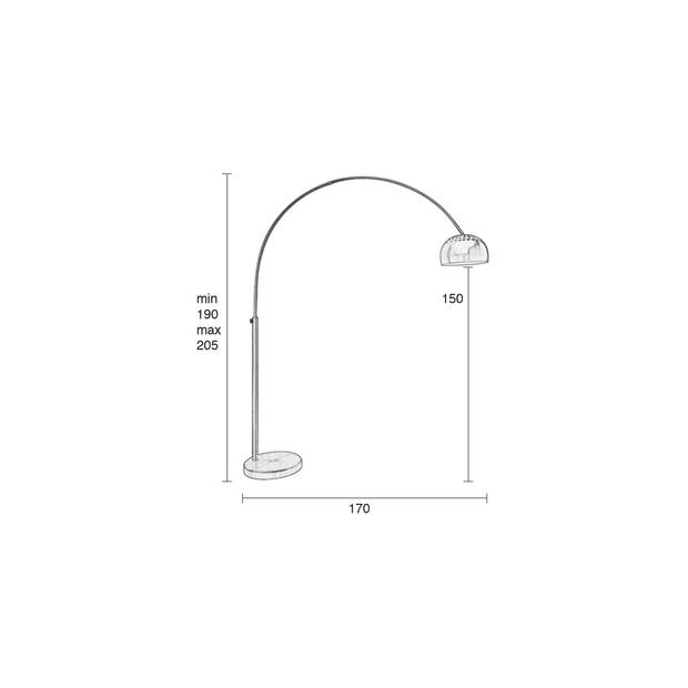 Housecraft Metal Bow Vloerlamp/ Booglamp Metaal Zilver