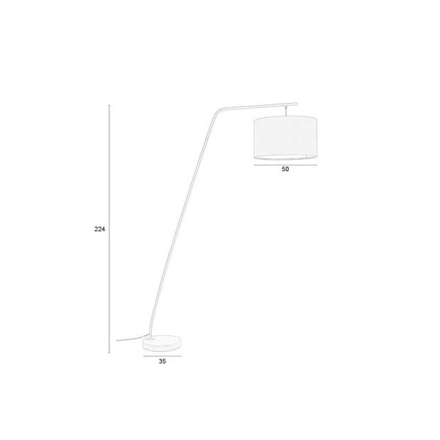 Housecraft Martine Vloerlamp/ Staande lamp Wit