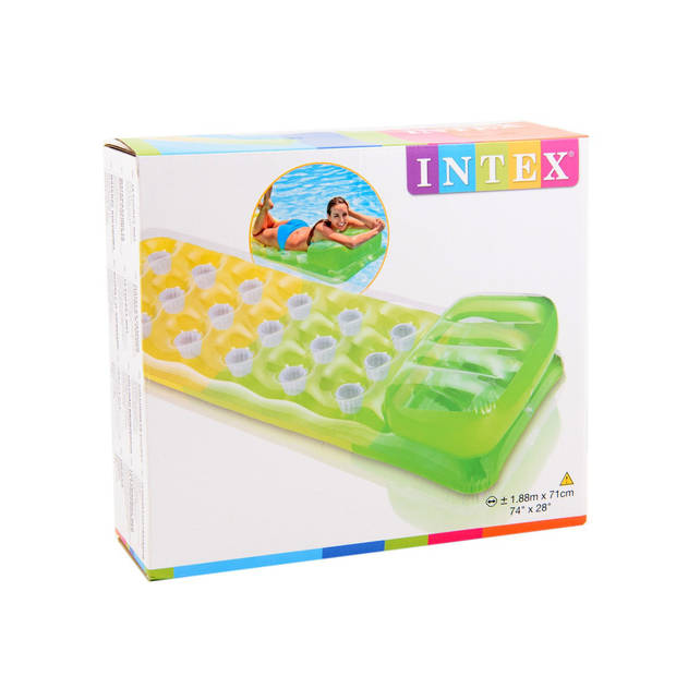 Intex luchtbed - paars - 188 x 71 cm - water/zwembad opblaas artikelen - Luchtbed (zwembad)